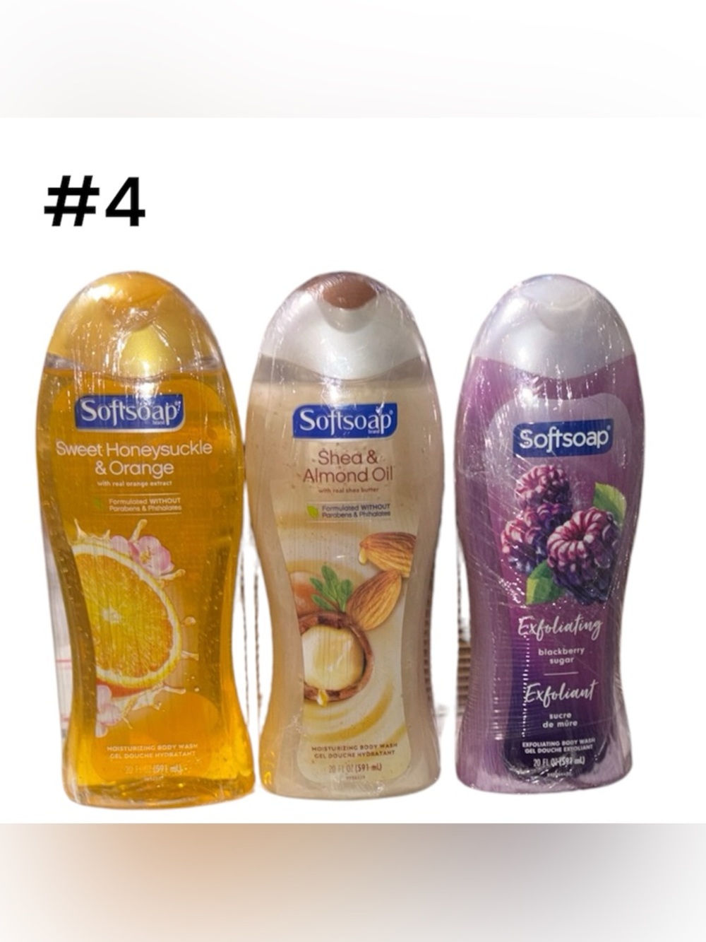 Set3⚡️Softsoap Mix Moisturizing Body Wash - Cream 20  Fl Oz each